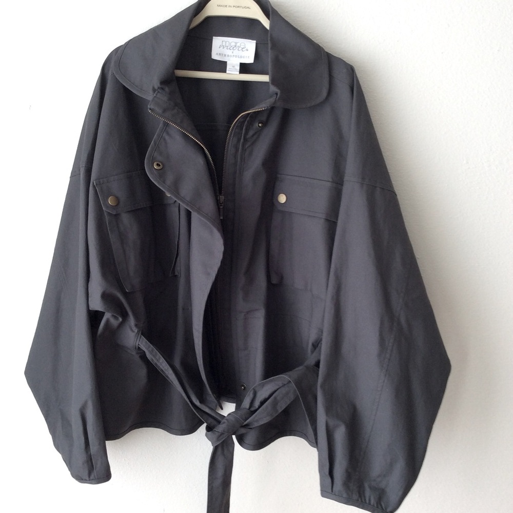 Anthropologie Mare Mare X puff-sleeved utility jacket